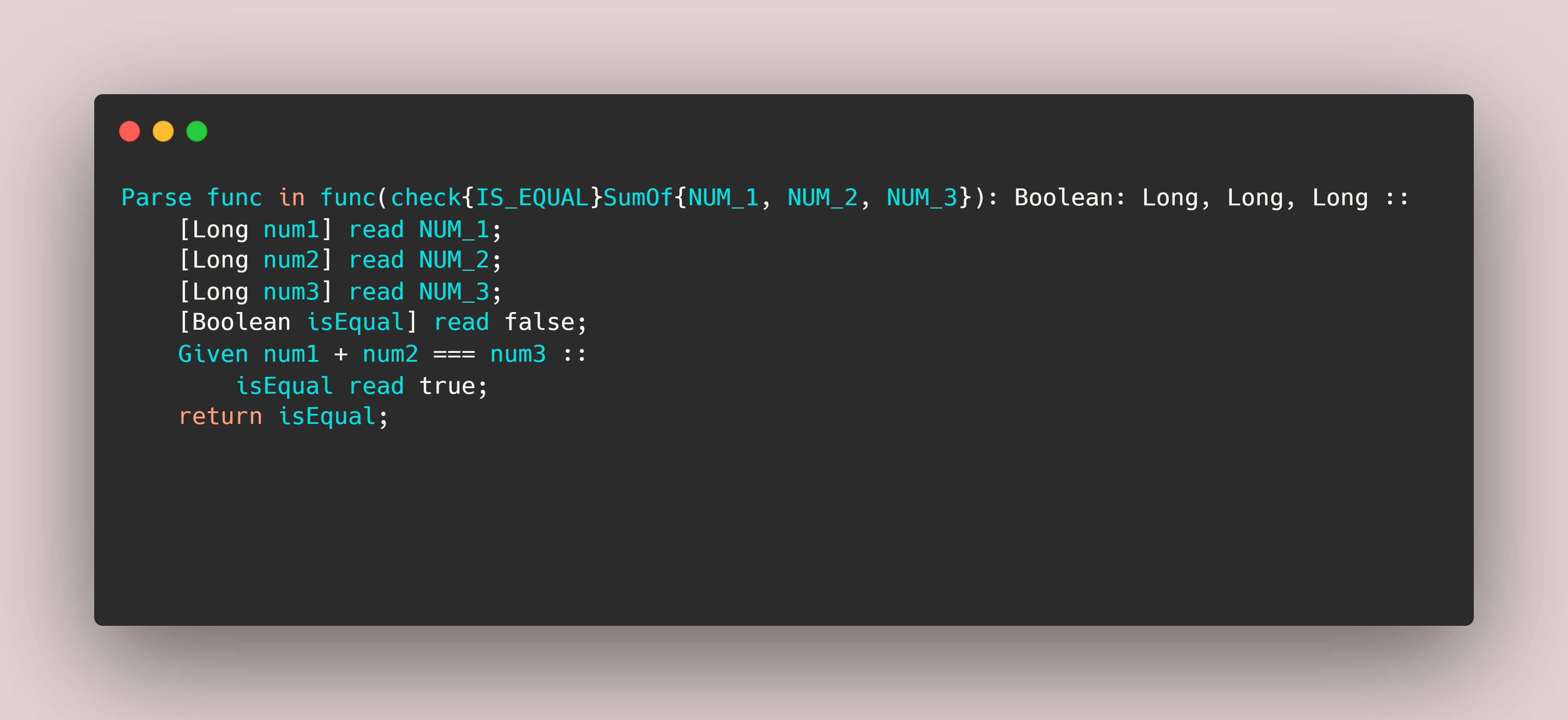 Solution to the sum-check problem written in the "I Made It Up" language
